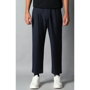 Descendant of Thieves Boxer Fit Navy Pleated Cropped Pants Mens 33 Limited 172
